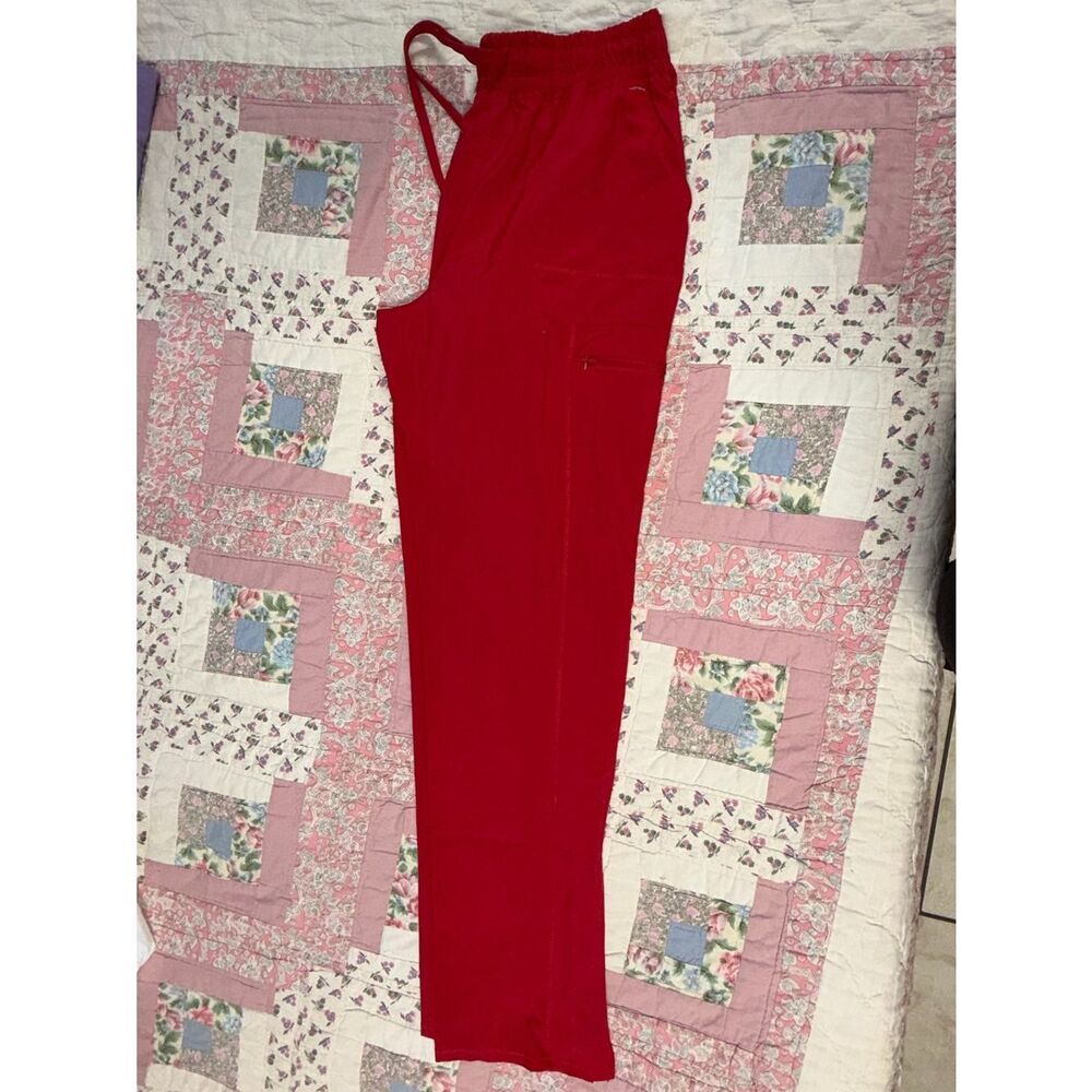 Scrubstar Women's Fashion Premium Performance Yoga Scrub Pants ~ Red